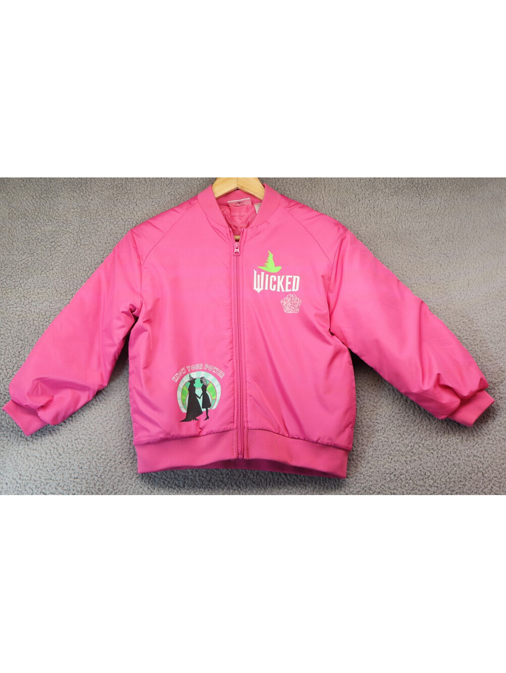 Wicked Jacket Big Girls Size 7/8 Carmine Rose Bomber Disney